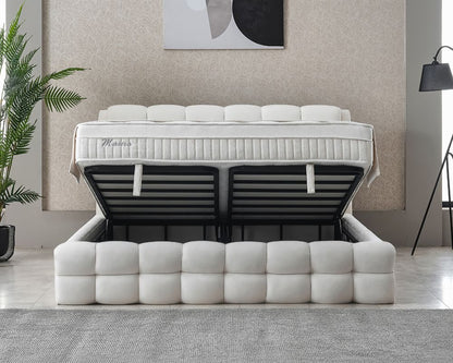 Boxspringbett Mauro Cremweiß - mit Bettkasten & Stauraum, inkl. Lieferung & Montage