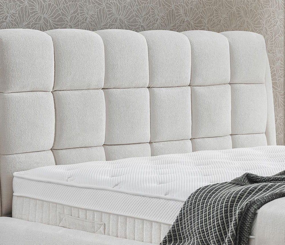 Boxspringbett Mauro Cremweiß - mit Bettkasten & Stauraum, inkl. Lieferung & Montage