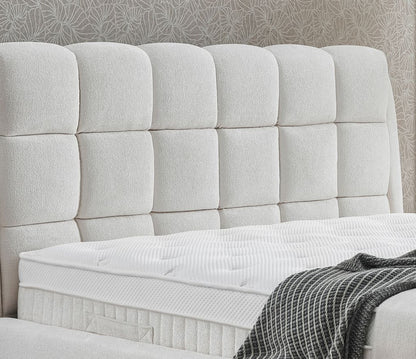 Boxspringbett Mauro Cremweiß - mit Bettkasten & Stauraum, inkl. Lieferung & Montage