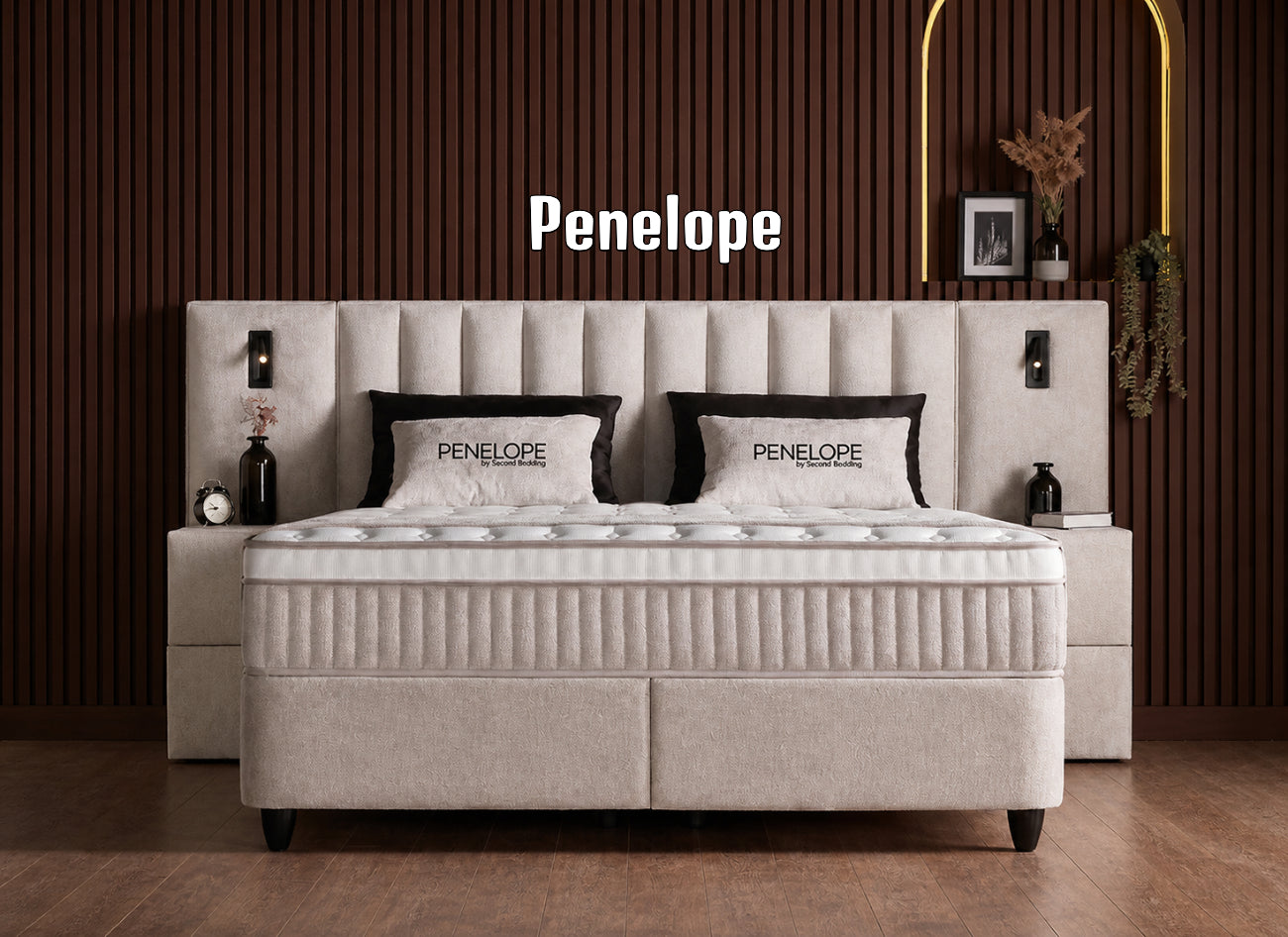 Boxspringbett Penelope Beige - mit Bettkasten & Stauraum, inkl. Lieferung & Montage