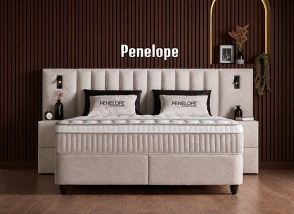 Boxspringbett Penelope Beige - mit Bettkasten & Stauraum, inkl. Lieferung & Montage