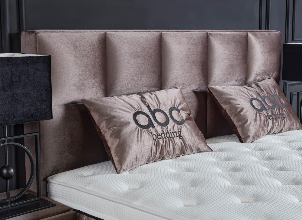 Boxspringbett Phantom Beige Voll-orthopädisches Komfortbett mit Bettkasten, Stauraum, inkl. kostenlose Lieferung und Montage