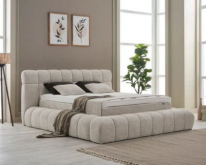 Boxspringbett Raina Beige - mit Bettkasten & Stauraum, inkl. Lieferung & Montage