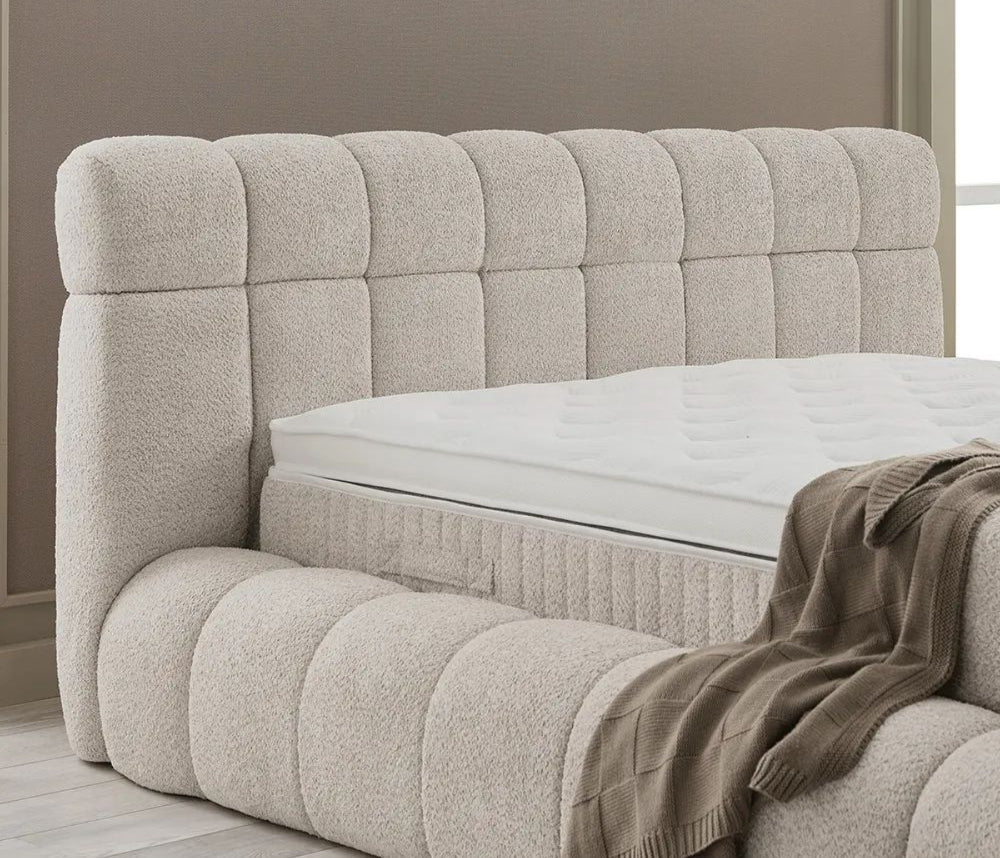 Boxspringbett Raina Beige - mit Bettkasten & Stauraum, inkl. Lieferung & Montage