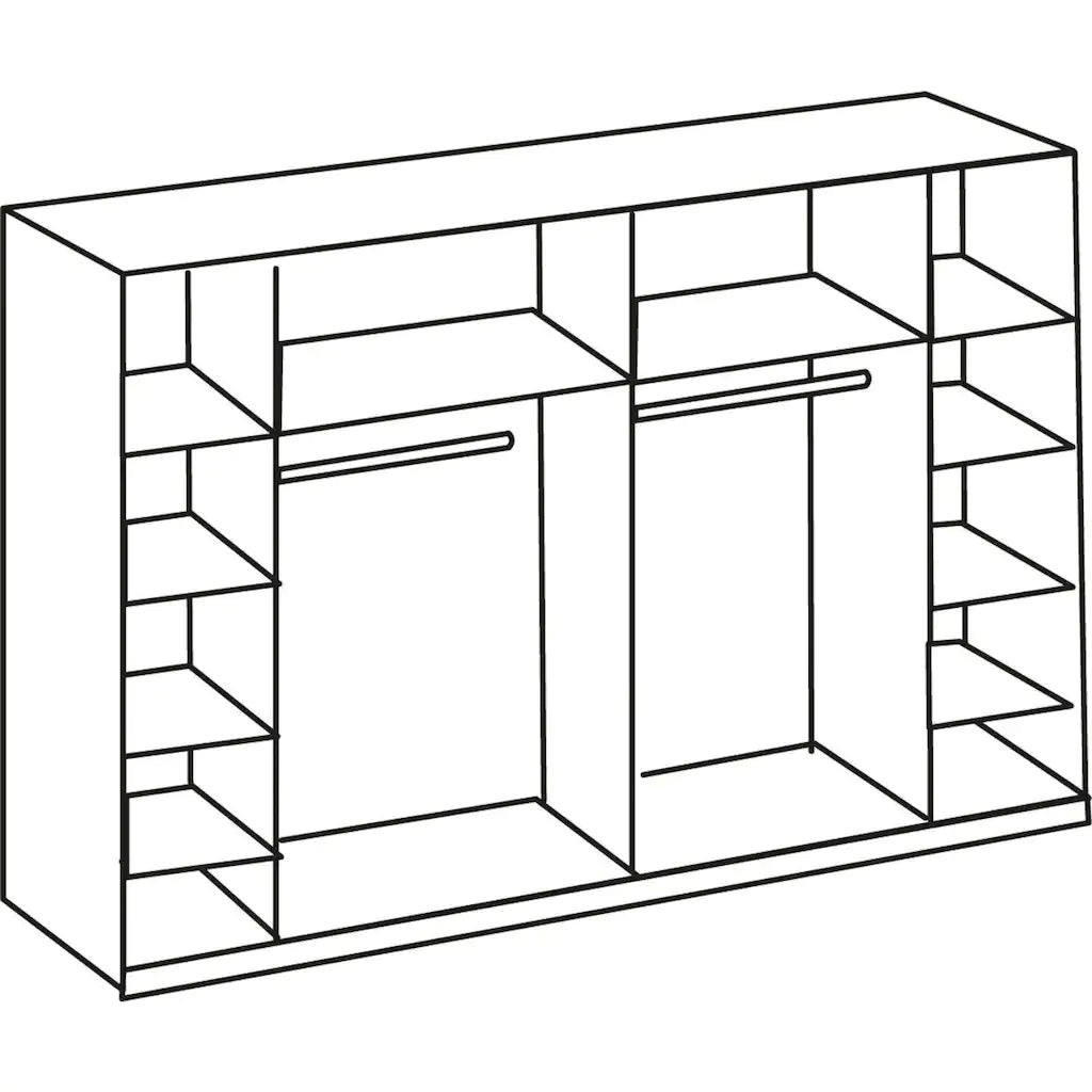 Dreh-/Schwebetürenschrank Stockholm B/H/T ca. 272 x 208 x 65 cm