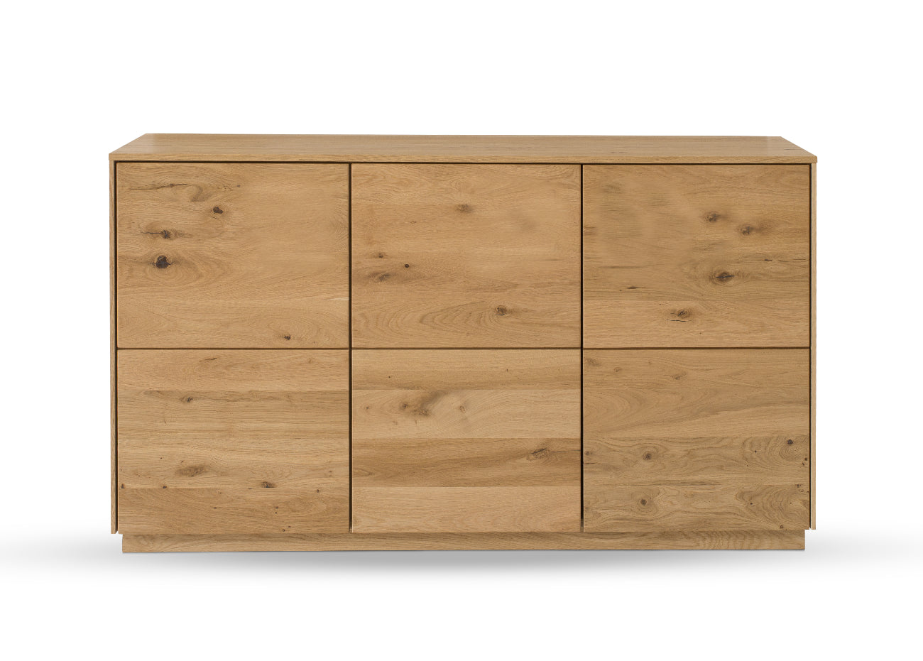 TPT Sankt Gallen Sideboard 3-türig Wildeiche massiv B/H/T 140 x 80 x 44 cm