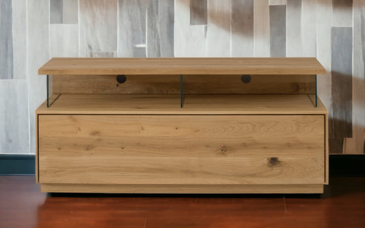 TPT Sankt Gallen TV Lowboard Wildeiche massiv inkl. Beleuchtung B/H/T 130 x 56 x 44 cm