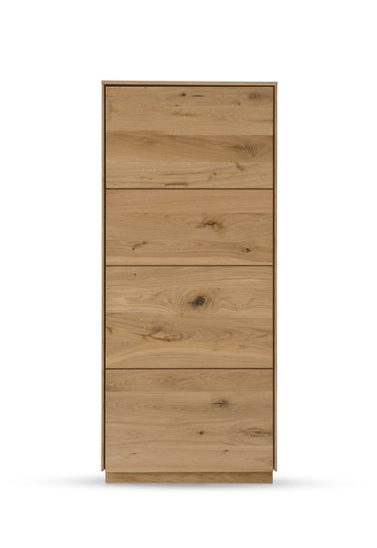 TPT Sankt Gallen Higboard 1-türig, Wildeiche massiv B/H/T 64 x 145 x 44 cm