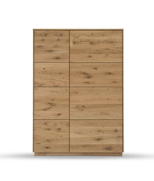 TPT Sankt Gallen Higboard 2-türig, Wildeiche massiv B/H/T 103 x 145 x 44 cm