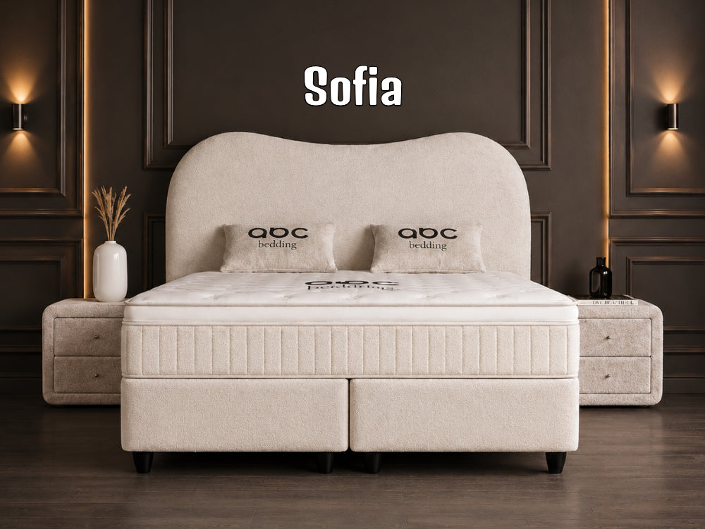 Boxspringbett Sofia Beige - mit Bettkasten & Stauraum, inkl. Lieferung & Montage