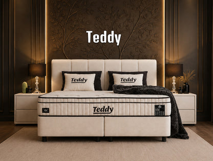 Boxspringbett Teddy Cremweiß - mit Bettkasten & Stauraum, inkl. Lieferung & Montage