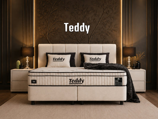 Boxspringbett Teddy Cremweiß - mit Bettkasten & Stauraum, inkl. Lieferung & Montage