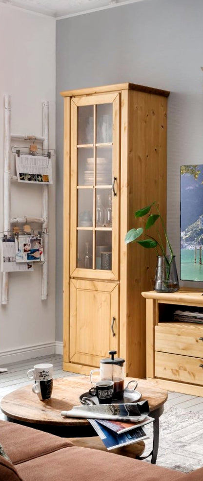 Infantil Adela Vitrine 1-türig aus massiver Kiefer